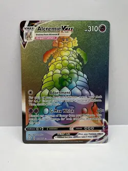 Pokemon TCG Alcremie VMAX Shining Fates 073/072 Holo Secret Rare - Image 1