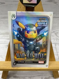 Pikachu as War Machine Holo Heroes & Villains Flash Edition Non-Pokemon Fan Art - Image 2