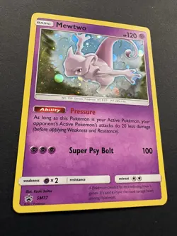 Pokemon TCG Mewtwo SM77 Black Star Promo Holo Card 2017 - Image 1