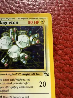 Pokemon Magneton No 011/62 Holo Fossil Set 1999 TCG Vintage Discolored - Image 4