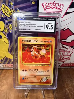 Pokemon Blaine's Growlithe Challenge from the Darkness CGC 9.5 Japanese 1999 - Image 1