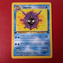 Cloyster 32/62 Uncommon Fossil Pokemon 1st Edition LP Wotc Quick Shipping - Image 1