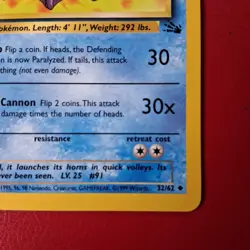 Cloyster 32/62 Uncommon Fossil Pokemon 1st Edition LP Wotc Quick Shipping - Image 3