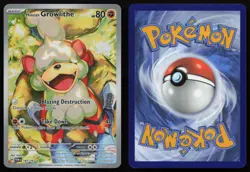 Hisuian Growlithe 181/167 Illustration Rare Twilight Masquerade Pokemon NM - Image 3