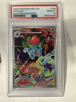 💎 2025 Pokemon MEG EN Ivysaur 134/132 Illustration Rare PSA 10 Gem Mint 💎 - Image 1