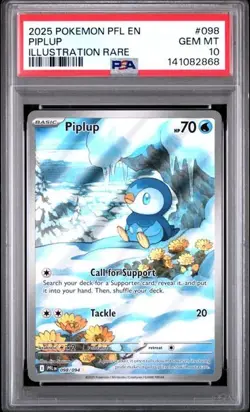 Piplup *PSA 10* Illustration Rare *Phantasmal Flames* #98 * Pokemon - Image 1