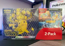 Pokemon Surging Sparks ETB and Booster Bundle Costco - 2-Pack sealed - Image 1