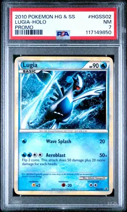 **Swirl** 2010 Pokemon HGSS Promo Lugia Holo #HGSS02 – PSA 7 NM - Image 1