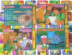 Pokemon Vintage Pocket Monsters Vending HOLO Prism (4x) Stickers 1998 Nintendo - Image 1