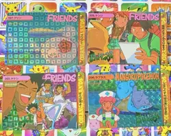 Pokemon Vintage Pocket Monsters Vending HOLO Prism (4x) Stickers 1998 Nintendo - Image 3