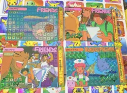 Pokemon Vintage Pocket Monsters Vending HOLO Prism (4x) Stickers 1998 Nintendo - Image 5