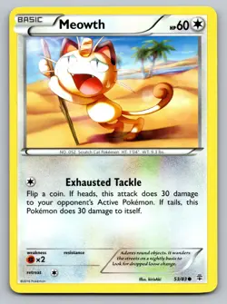 Meowth Normal Common Pokemon Generations 053/083 LP - Image 1