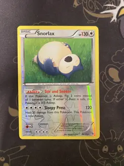 Snorlax 80/106 Reverse Holo Rare NM Pokemon TCG XY Flashfire Pack Fresh!! - Image 1