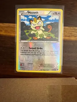 Meowth 74/124 Common Fates Collide Pokemon Reverse Holo Near Mint - Image 1