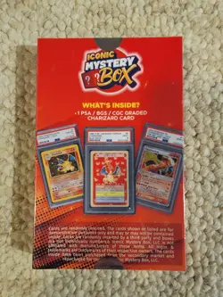 Factory SEALED Iconic Mystery Graded Charizard Card Box Pokemon PSA BGS CGC TCG - Image 2
