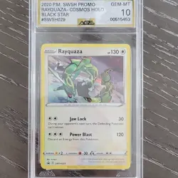 Pokemon Rayquaza SWSH029 Black Star Promo Holo 130 HP AGS 10 English - Image 1