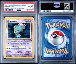 2001 POKEMON PROMO BLACK STAR #39 MISDREAVUS PROMO-POKEMON LEAGUE PSA 8 - Image 3