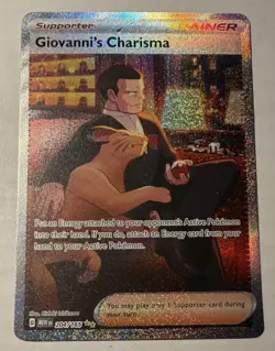 Pokemon Scarlet & Violet 151 - Giovanni’s Charisma SIR NM 204/165 - Image 1