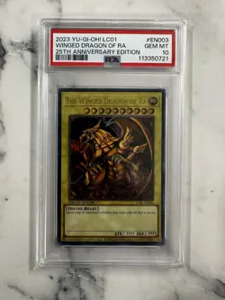 PSA 10 Yugioh The Winged Dragon of Ra 25th Psa 10 Red Eyes - Image 1