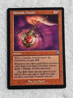 MTG Unstable Amulet (Retro Frame) - Modern Horizons 3 Magic Card #421 U NM - Image 2