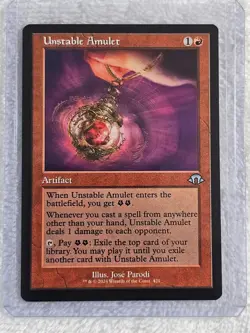 MTG Unstable Amulet (Retro Frame) - Modern Horizons 3 Magic Card #421 U NM - Image 4