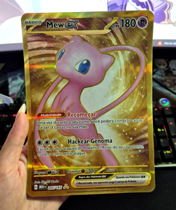 Pokemon 151 Mew ex 205/165 + Alakazam ex promo Jumbo card NM - Brazil Exclusive - Image 1