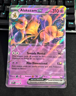 Pokemon 151 Mew ex 205/165 + Alakazam ex promo Jumbo card NM - Brazil Exclusive - Image 5