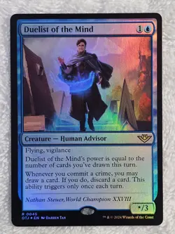 MTG Duelist of the Mind FOIL Outlaws of Thunder Junction (OTJ) #45 Card Rare NM - Image 2