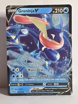 Greninja V 073/264 Fusion Strike Ultra Rare Pokemon Card LP-NM Pokemon TCG - Image 1