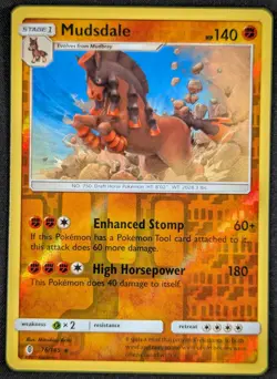 Mudsdale 2017 Guardians Rising Reverse Holo Rare Pokemon Card 76/145 (NM) - Image 1