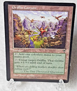 MTG Griffin Canyon - Visions 1996 Magic The Gathering Card Rare LP - Image 1