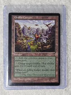 MTG Griffin Canyon - Visions 1996 Magic The Gathering Card Rare LP - Image 4