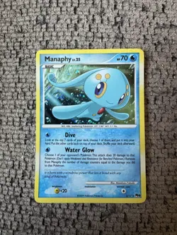 2009 Pokemon Pop Series 9 2/17 Manaphy Holo LP Rare Card Promo Vintage Fresh TCG - Image 1