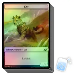 10 pcs FOIL CAT TOKEN (1/13) Ikoria IKO Magic MTG MINT CARD - Image 1