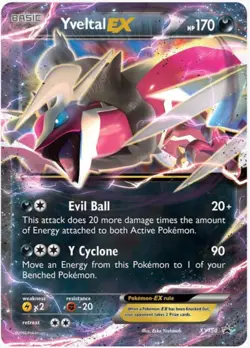 Yveltal EX XY150 Promo Black Star Holo Rare Pokemon Card - Image 1