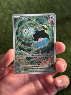 Pokemon Card Clamperl 195/182 Destined Rivals Illustration Rare NM - Image 1