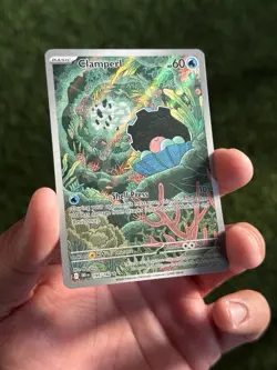 Pokemon Card Clamperl 195/182 Destined Rivals Illustration Rare NM - Image 2