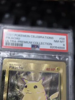 PSA 8 - 2021 Pokemon Celebrations UPC PIKACHU Gold Metal Card #58 - Image 2