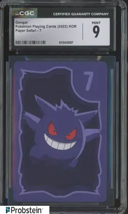2022 Pokemon Playing Cards Korean Paper Safari - 7 Gengar CGC 9 MINT - Image 1