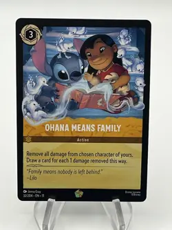 Disney Lorocana Lilo & Stitch Ohana Means Family Action Card Stitch Legendary - Image 1