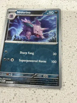 Nidorino 033/165 Reverse Holo MEWen 151 English Pokemon Card - NM - Image 1