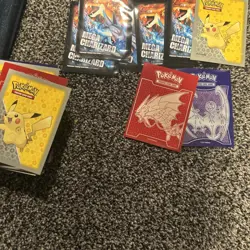 Lot of 2016 Mega Chizard Pikachu And Sun And Moon Card Sleeves - Image 1