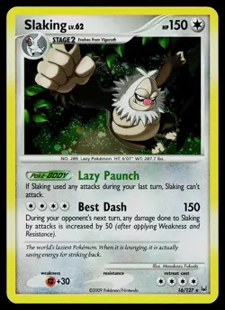 Pokemon Card - Slaking Platinum 16/127 Holo Rare - Image 1