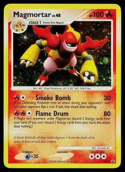 Pokemon Card - Magmortar Diamond and Pearl Promos DP20 Holo Promo - Image 1