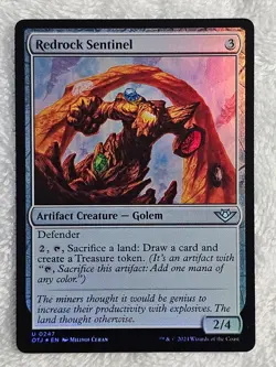 MTG Redrock Sentinel FOIL Outlaws of Thunder Junction (OTJ) #247 Magic Card U NM - Image 1