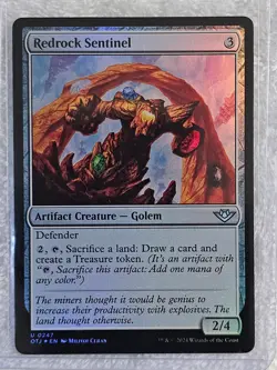 MTG Redrock Sentinel FOIL Outlaws of Thunder Junction (OTJ) #247 Magic Card U NM - Image 5
