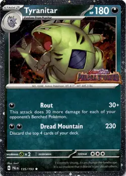 Tyranitar (Paldea Evolved Stamp) Promo Miscellaneous Cards & Products 135/193 NM - Image 1