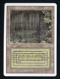 1994 MTG Magic The Gathering Revised Edition Bayou - Image 1