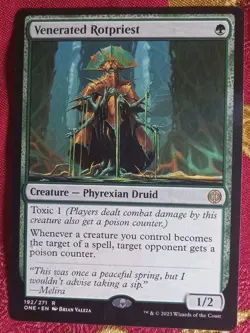 Venerated Rotpriest Phyrexia All Will Be One Magic The Gathering MTG Green Rare - Image 1