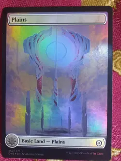 FOIL FULL ART LAND Plains #262 Phyrexia All Will Be One Magic The Gathering MTG - Image 1